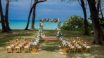 Outdoor wedding area
