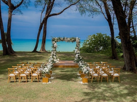 Outdoor wedding area