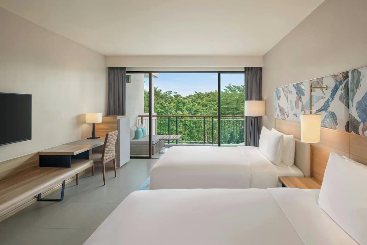 Deluxe Room, 2 Double Beds, Non Smoking, Garden View (Balcony) | 1 bedroom, premium bedding, down comforters, minibar