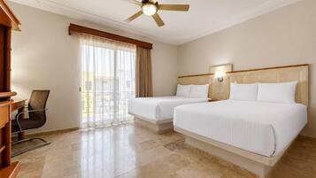 Standard Double Room, 2 Double Beds, Non Smoking, Balcony | 1 bedroom, pillowtop beds, in-room safe, desk