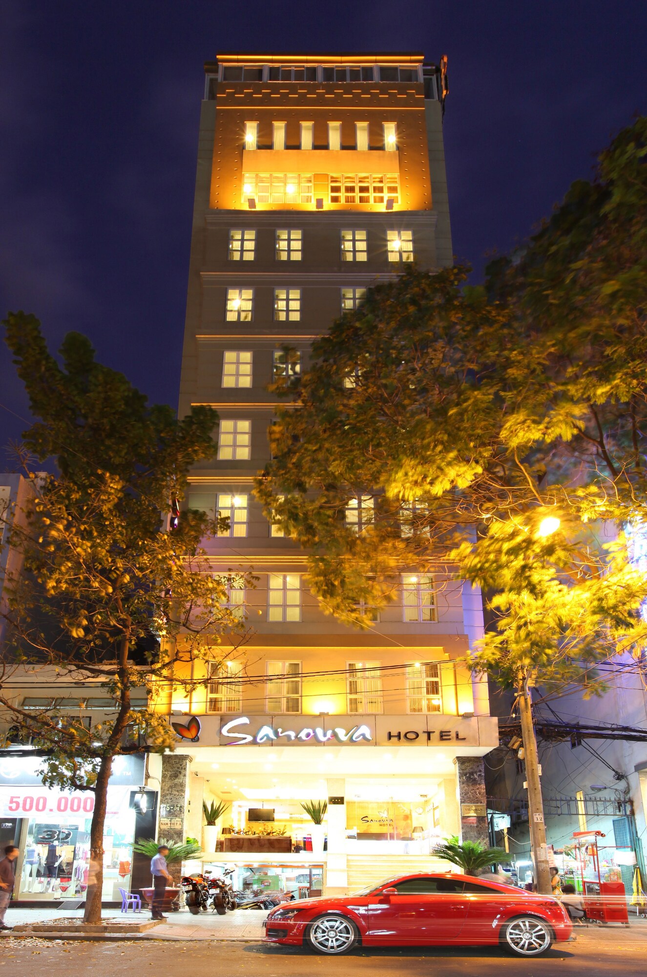 Front of property – evening/night