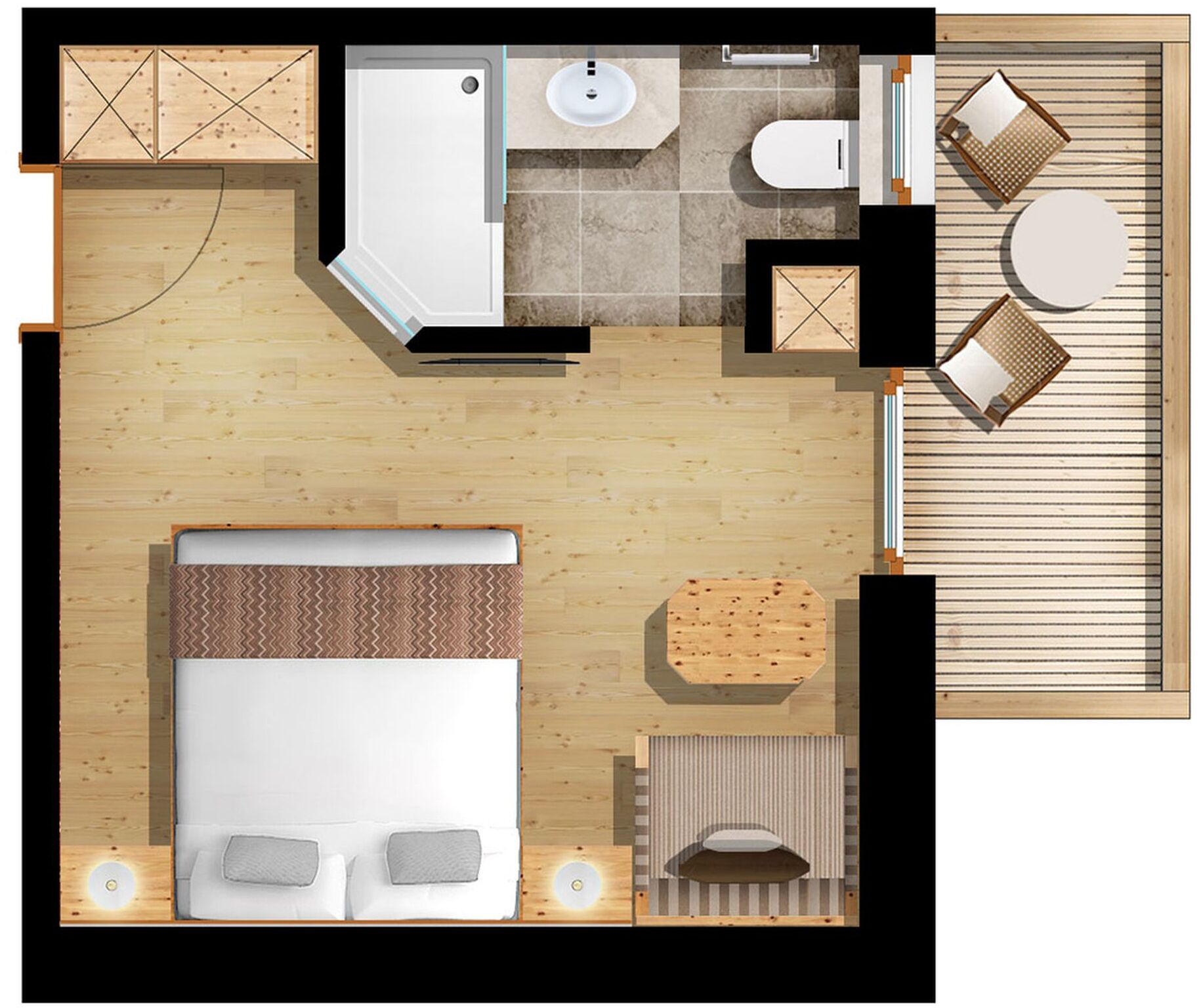 double room, balcony, mountain view | 1 bedroom, premium bedding, down duvets, minibar