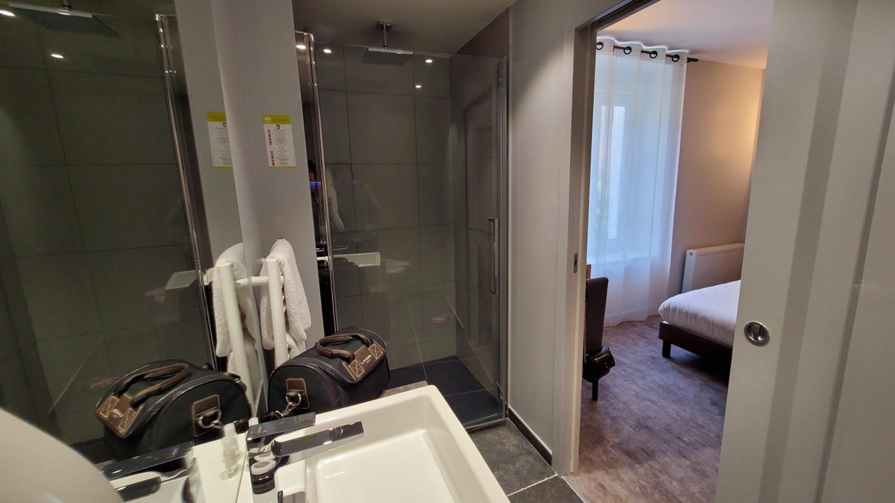 free toiletries, hair dryer, towels