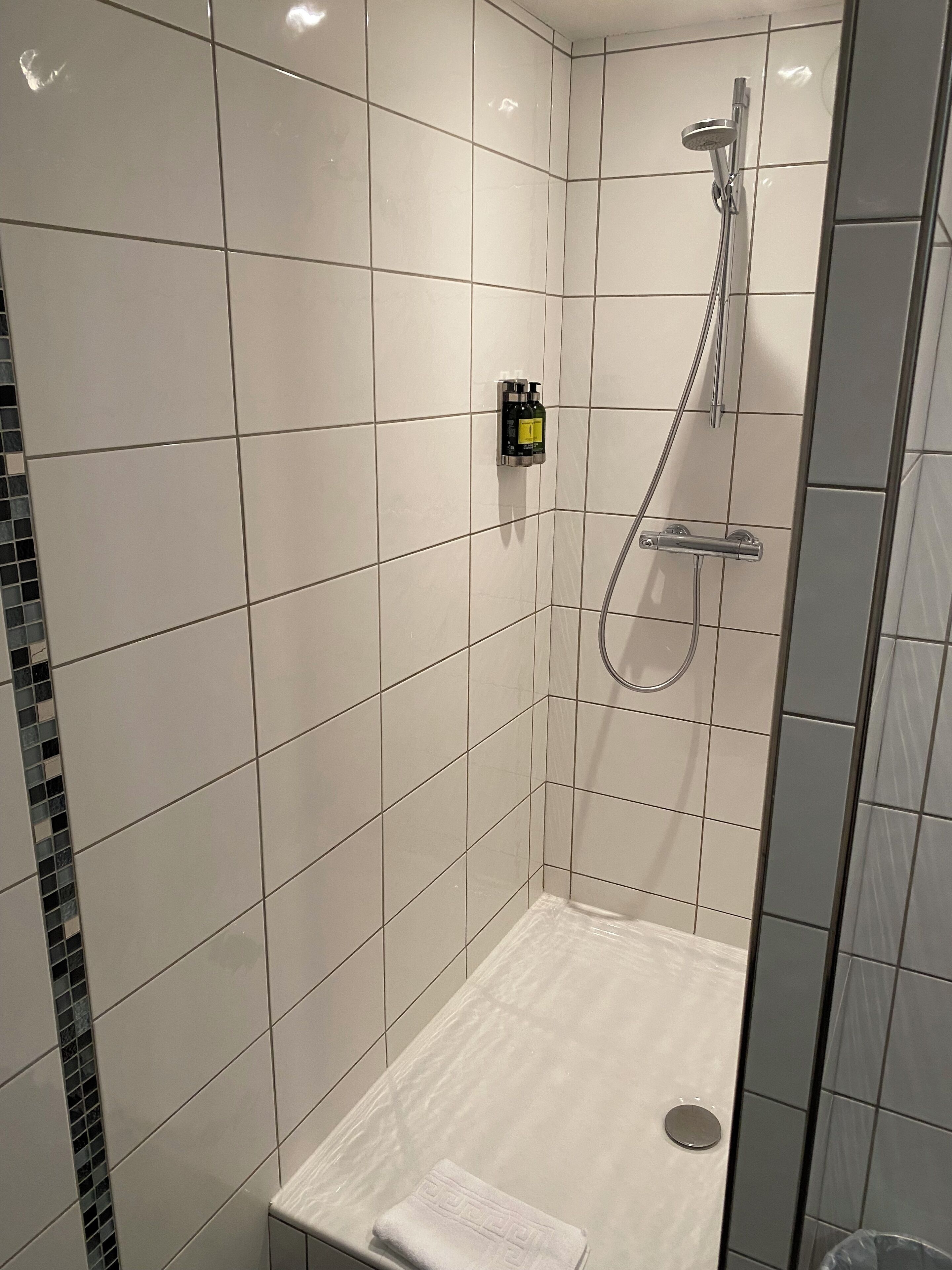 free toiletries, hair dryer, towels