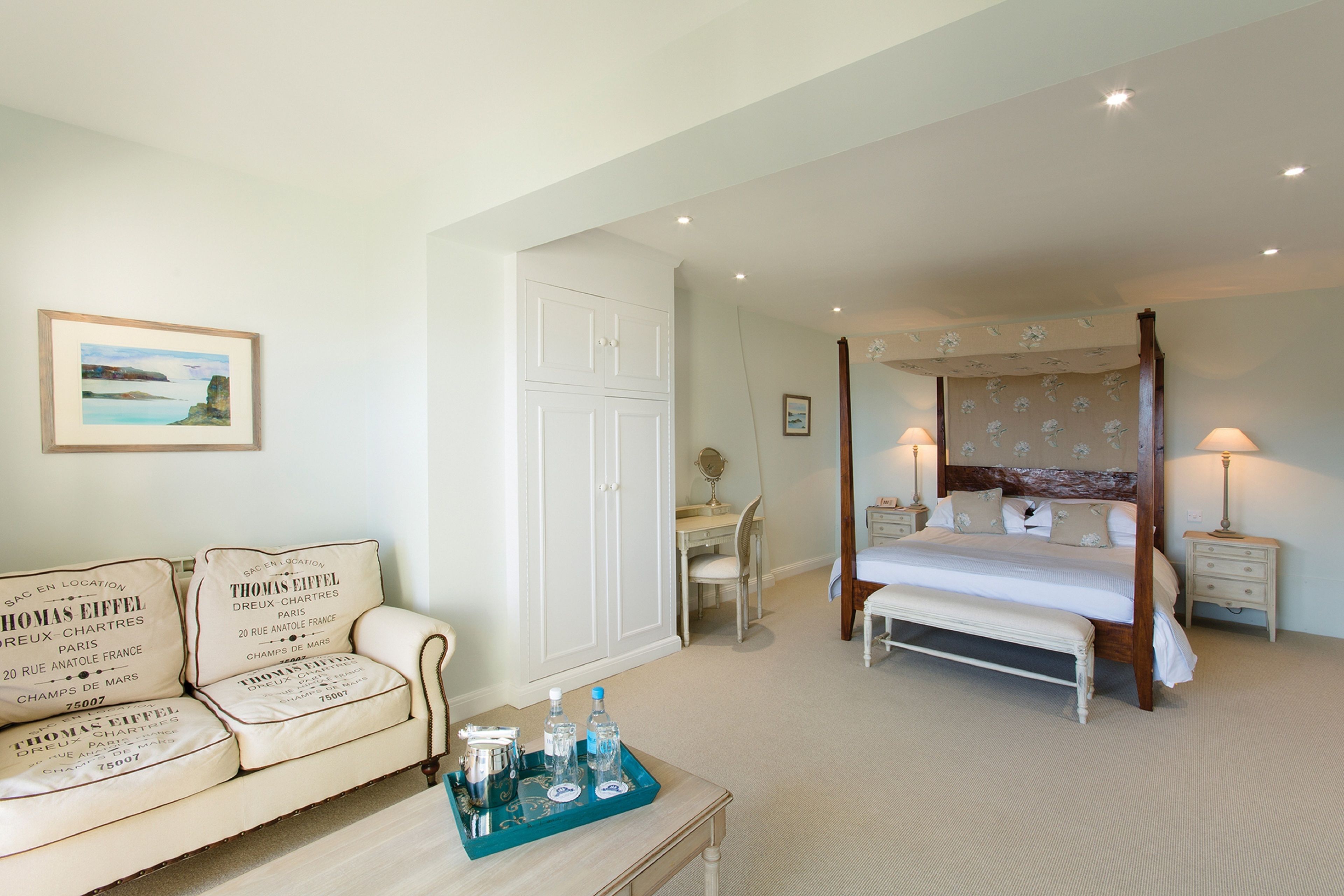 hypo-allergenic bedding, memory-foam beds, individually furnished, desk