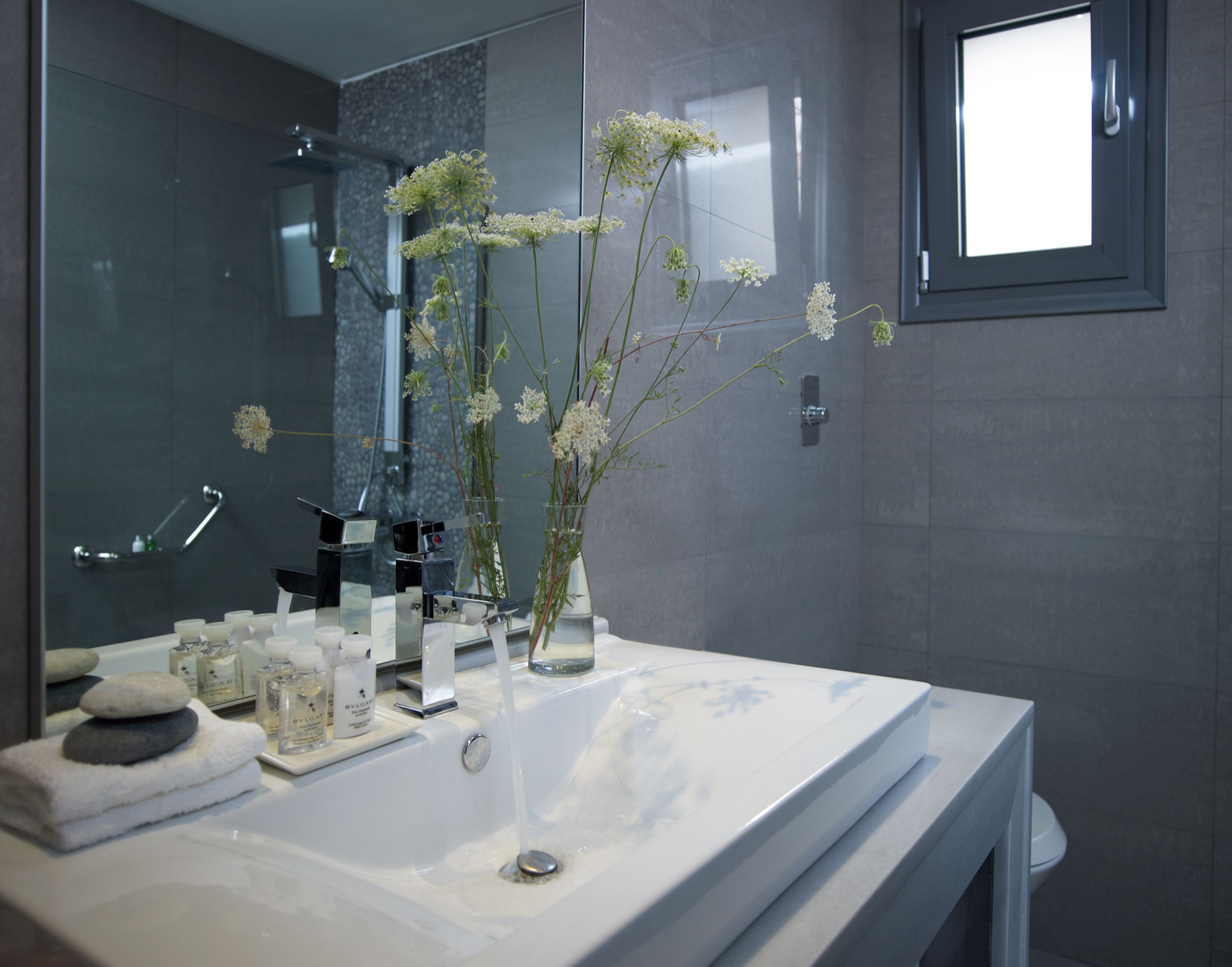 shower, free toiletries, hair dryer, bathrobes