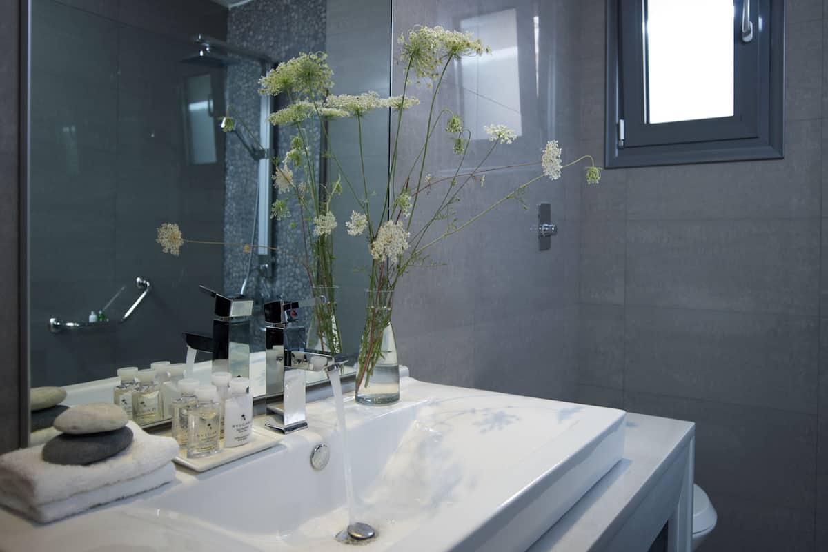 shower, free toiletries, hair dryer, bathrobes