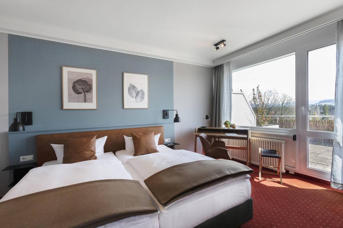 Basic Double Room, 1 Double Bed, Patio, Mountain View