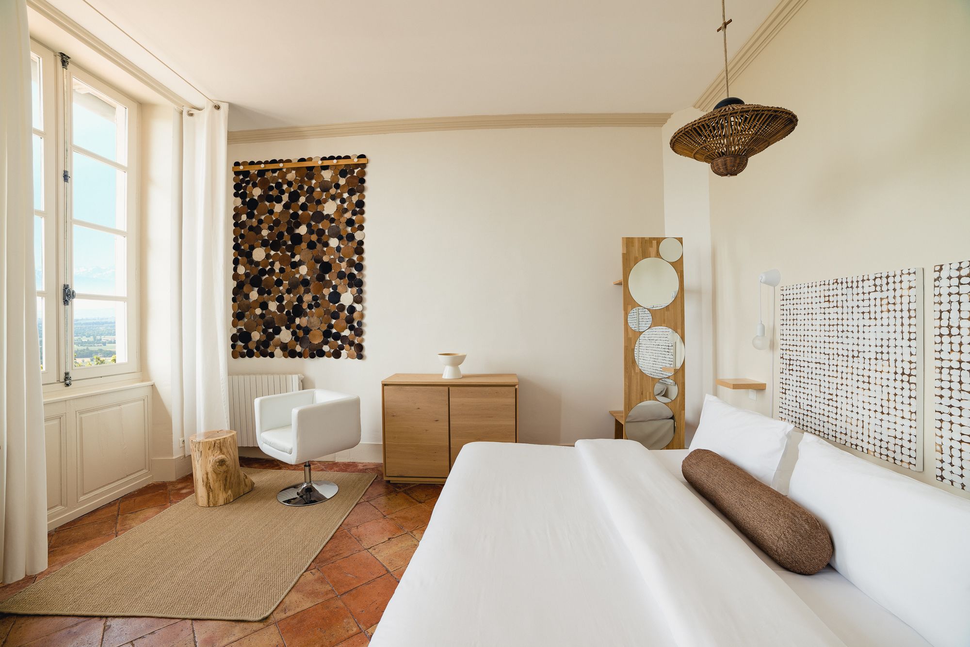 superior double room, valley view (lauragais ciel) | pillow-top beds, individually decorated, iron/ironing board, free wifi