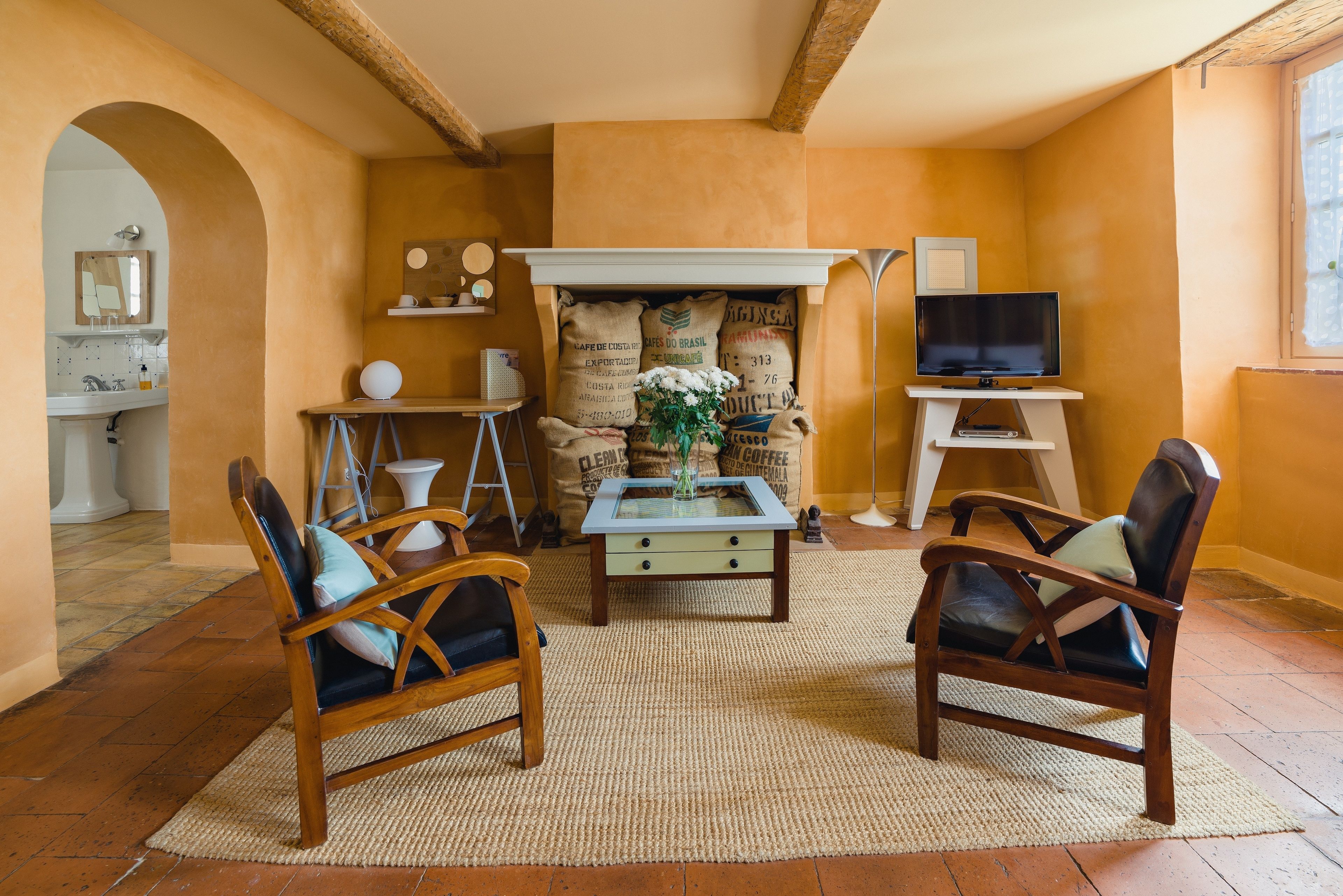 standard double room, valley view (lauragais terre) | pillow-top beds, individually decorated, iron/ironing board, free wifi