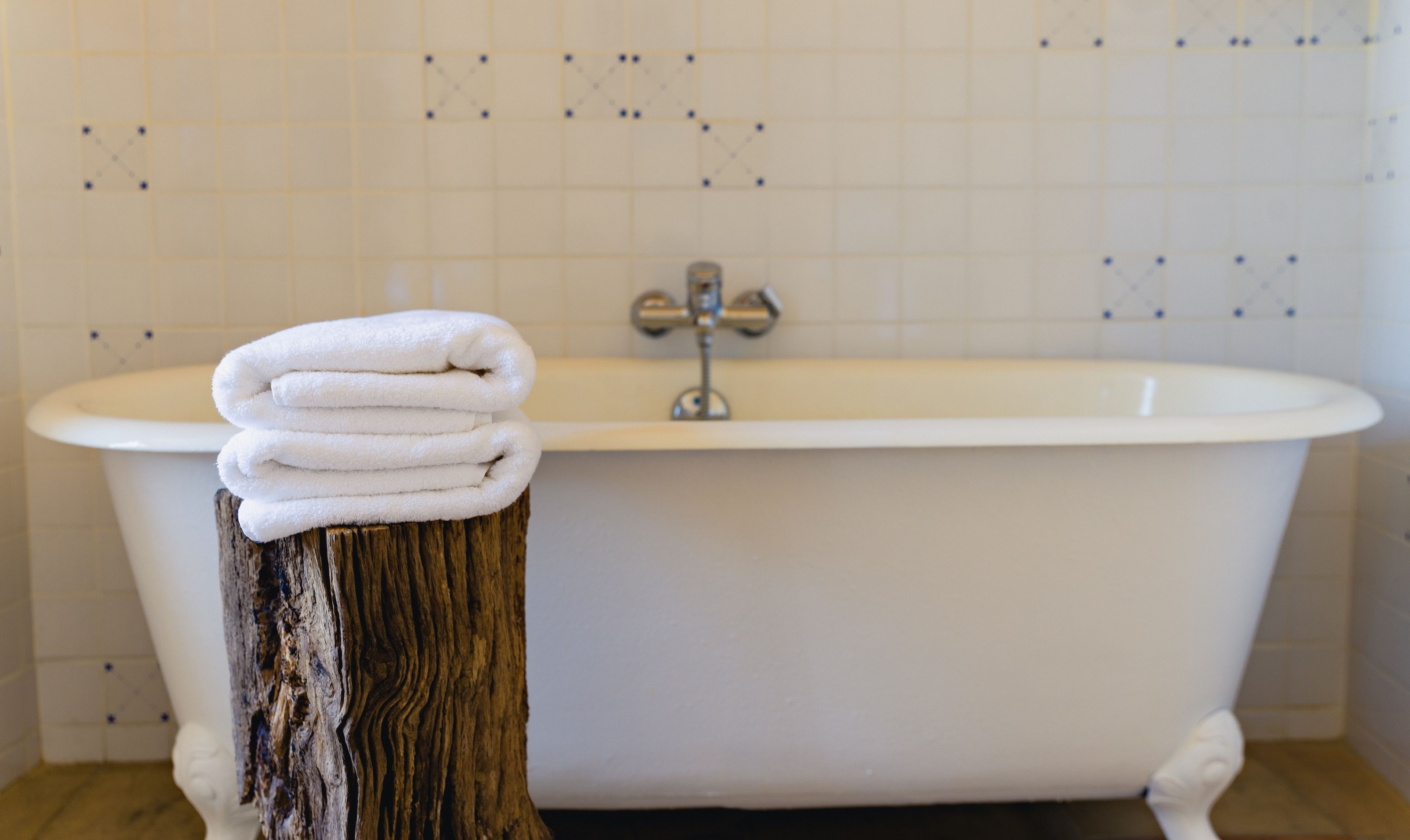 free toiletries, hair dryer, towels