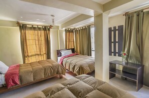 Down duvets, pillow-top beds, individually decorated, blackout curtains