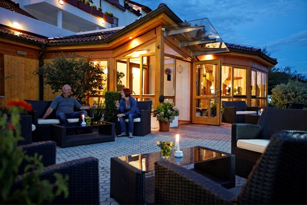 Front of property – evening/night