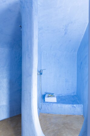 Villa, 2 Bedrooms, Private Pool (Master) | Bathroom | Shower, free toiletries, hair dryer, slippers - Windmill Villas (Santorini)