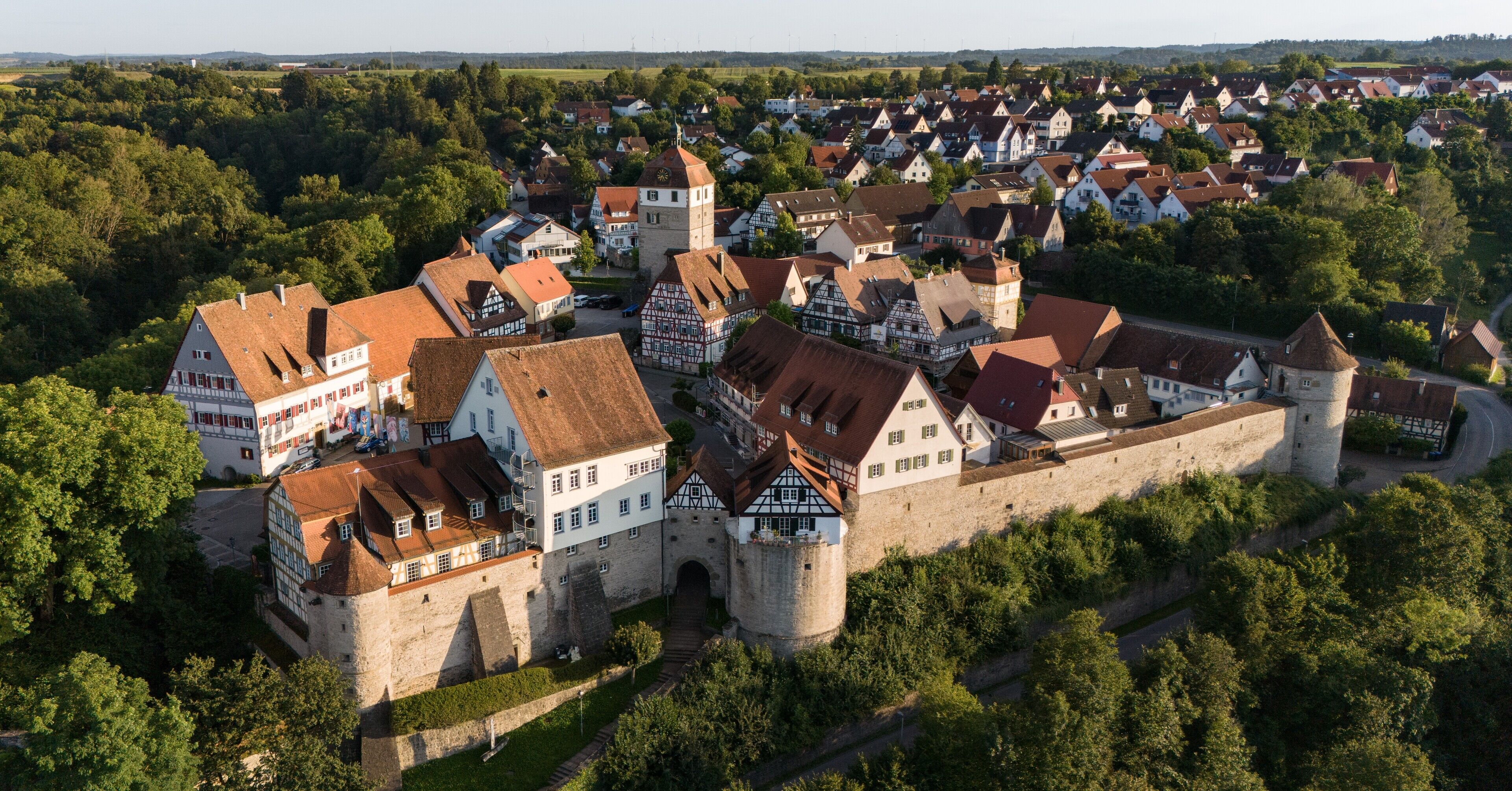 Vue sur la campagne depuis l’hébergement