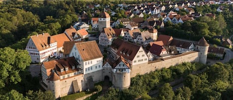 Vue sur la campagne depuis l’hébergement