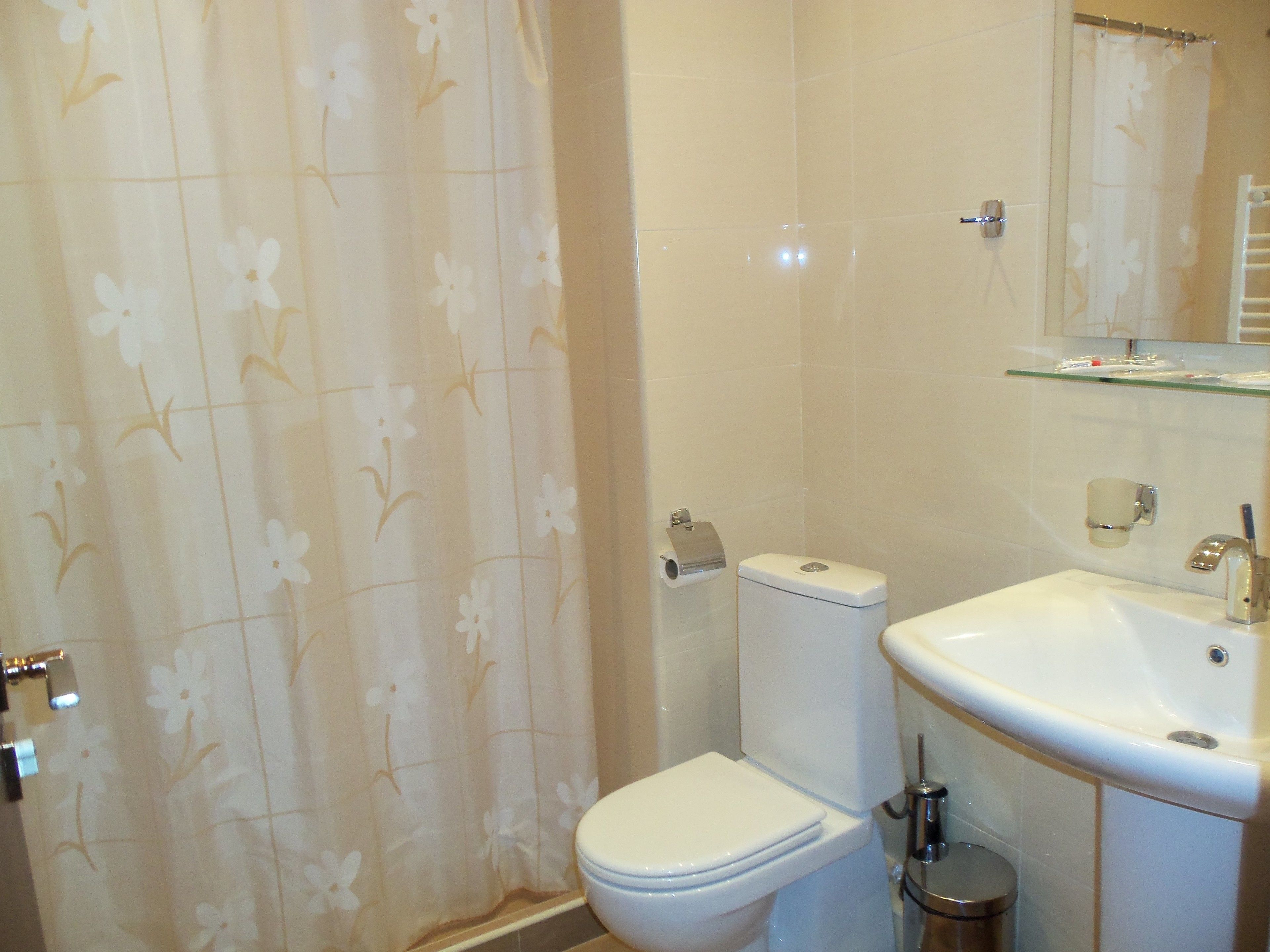 standard double or twin room | bathroom | separate bathtub and shower, dressing gowns