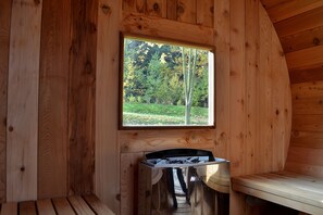 Sauna, bain à remous