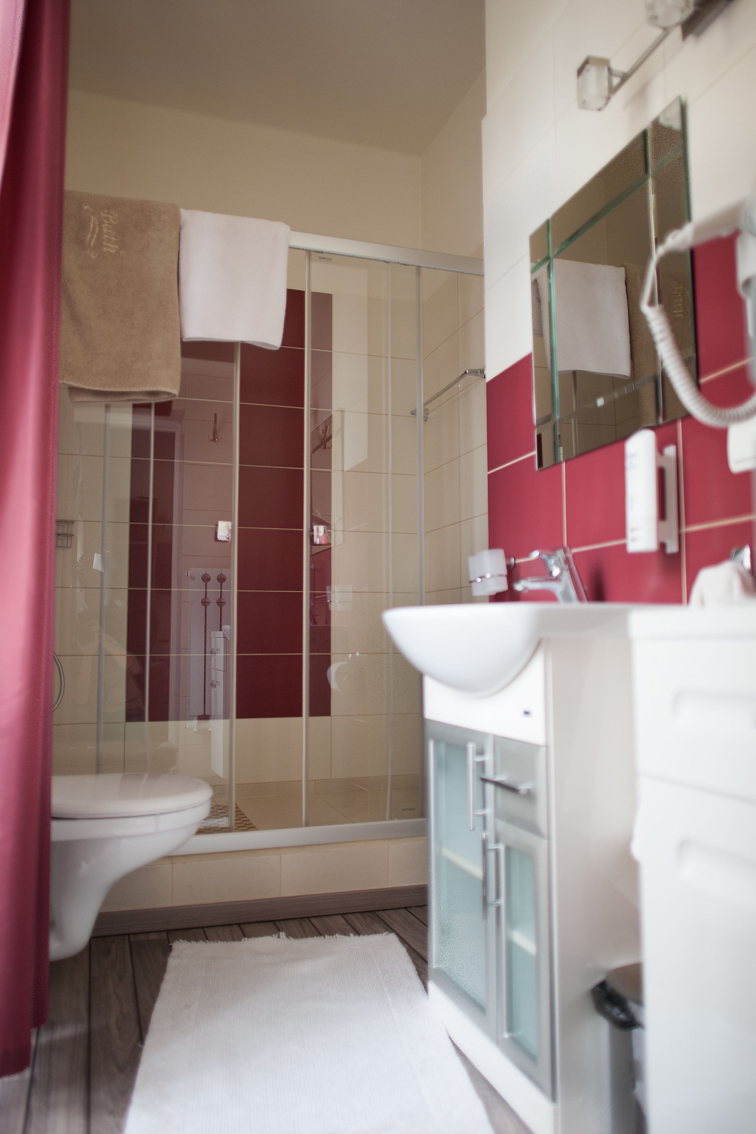 executive double room, garden view | bathroom | designer toiletries, hair dryer, bathrobes, slippers