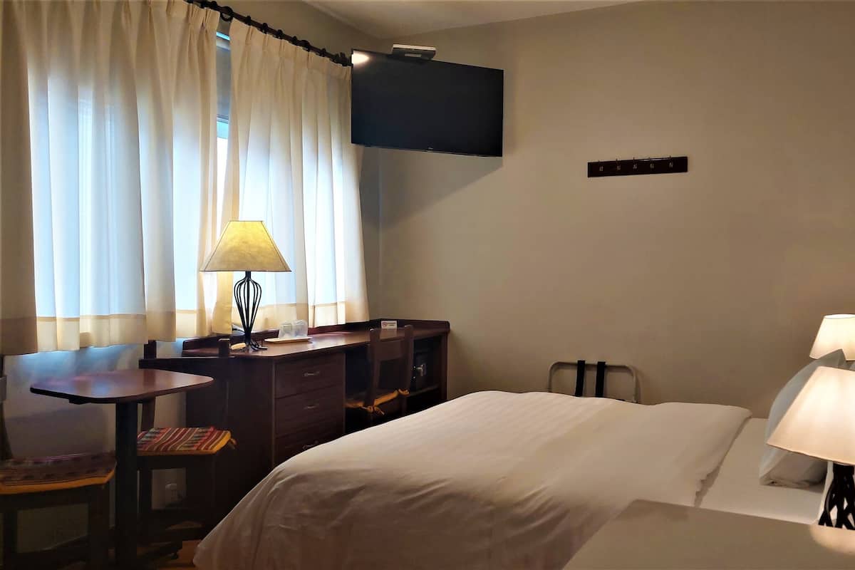 Standaard eenpersoonskamer | Een minibar, een kluis op de kamer, een bureau, gratis wifi
