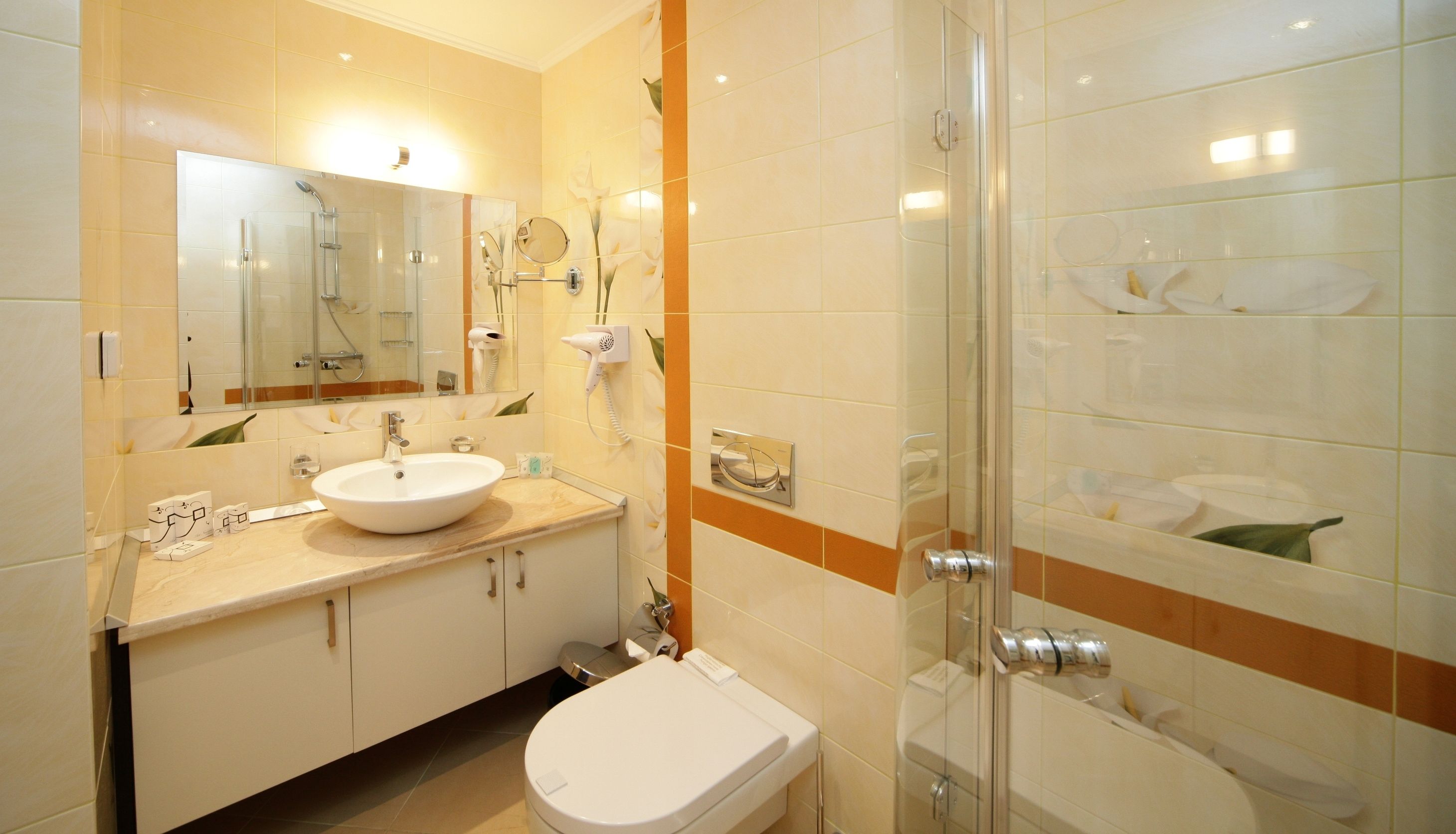 double room single use | bathroom | shower, free toiletries, hair dryer, towels