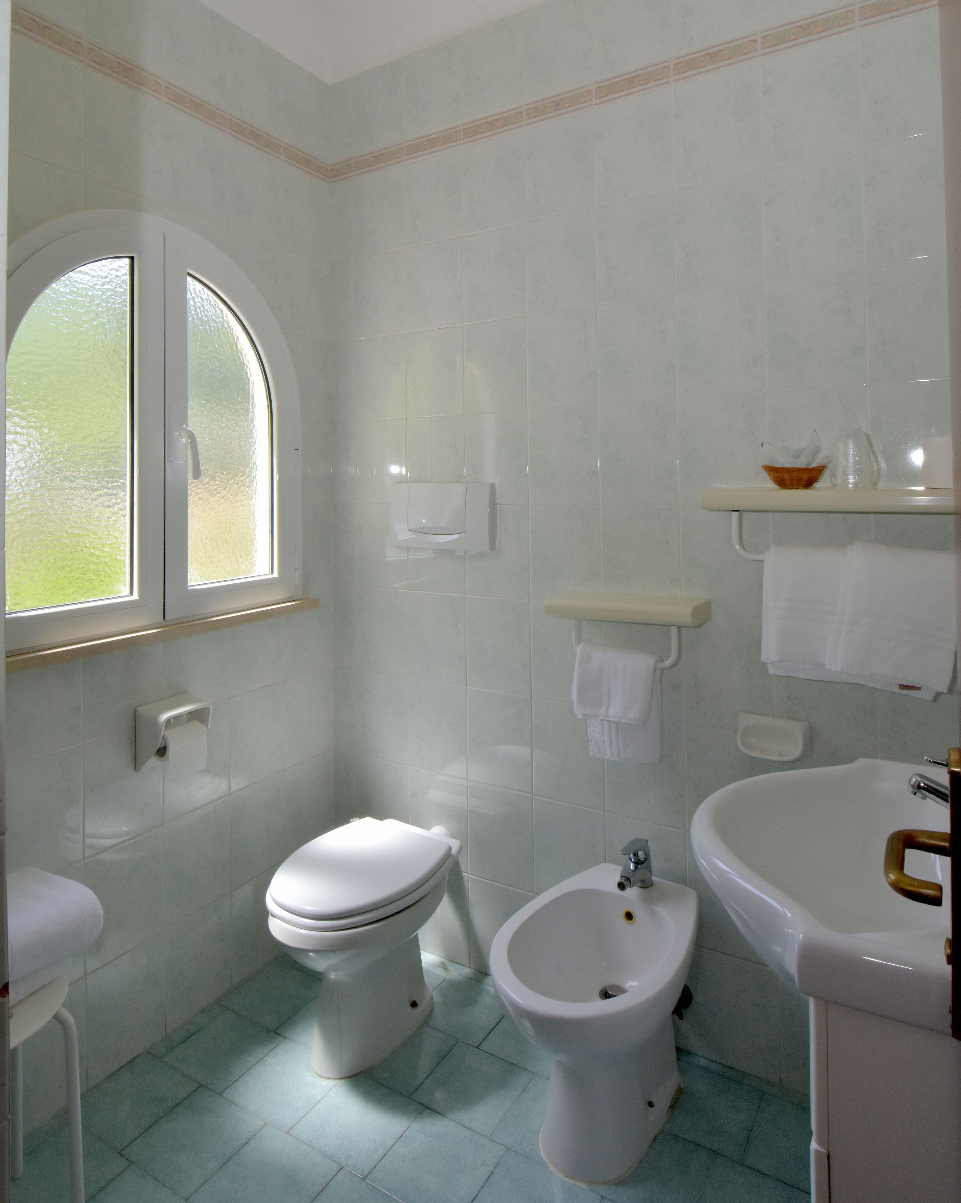 shower, free toiletries, hair dryer, bidet