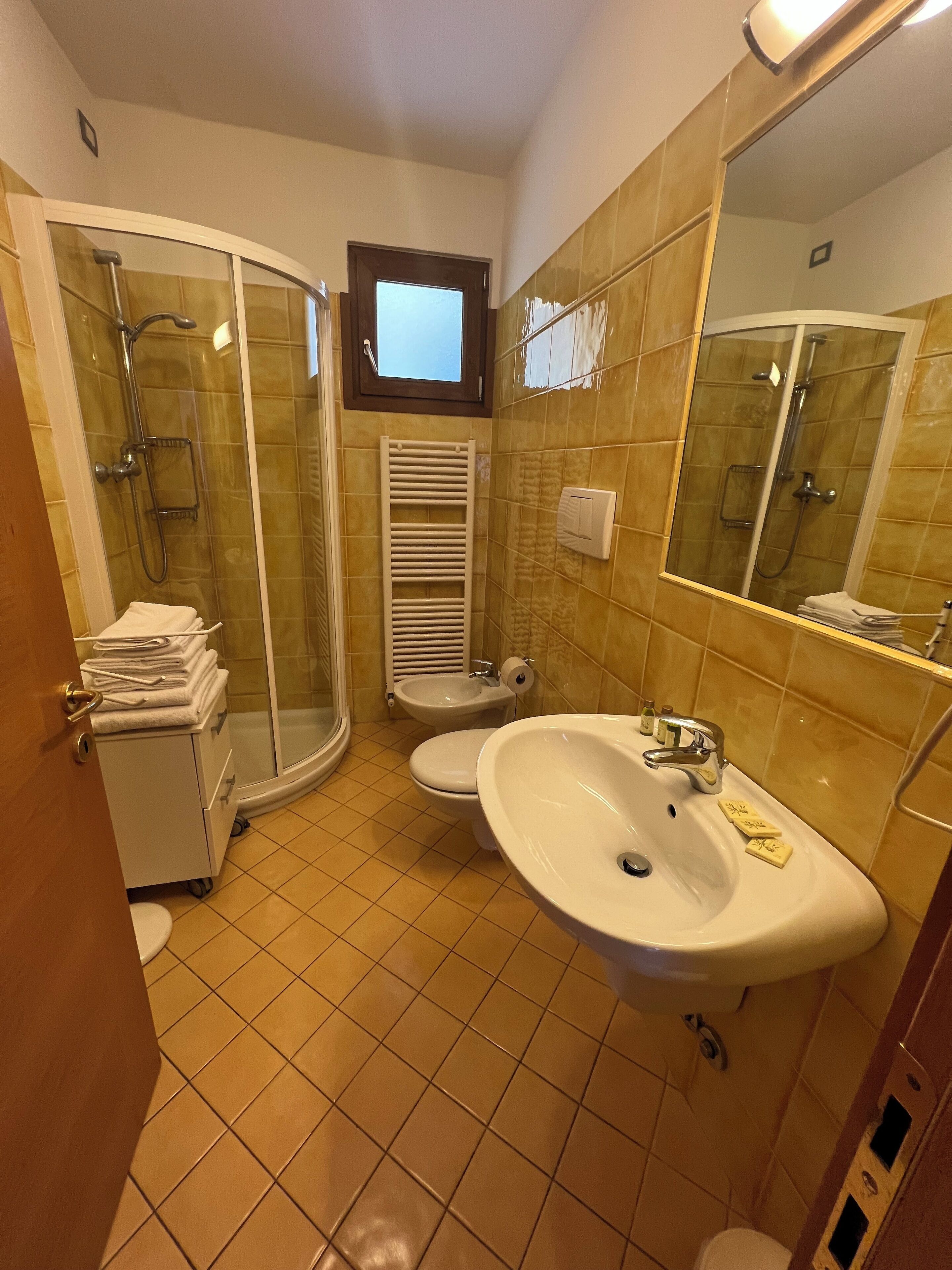 standard apartment, 1 bedroom | bathroom | shower, hair dryer, bidet, towels