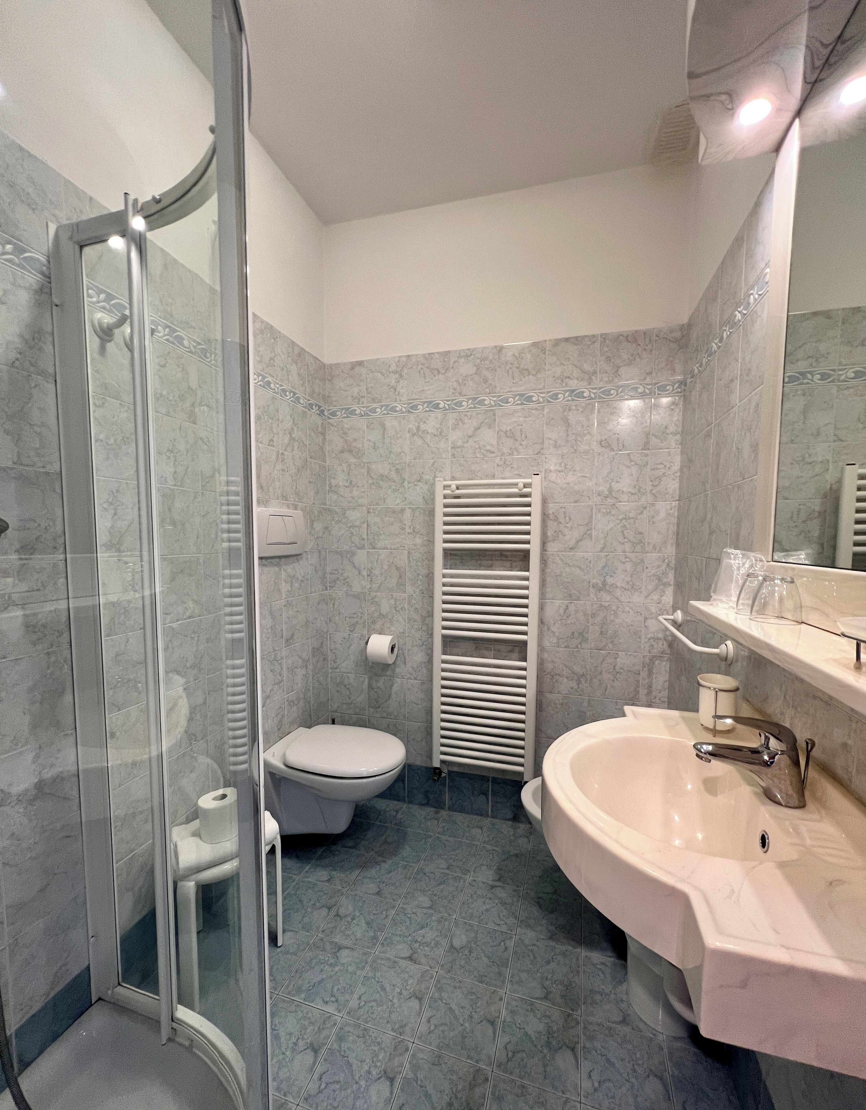 superior double room, balcony | bathroom | shower, hair dryer, bidet, towels