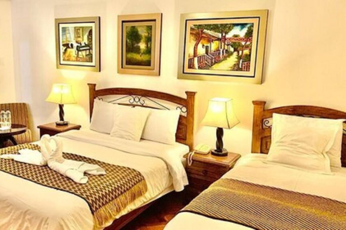 Down comforters, desk, rollaway beds (surcharge), WiFi (free)