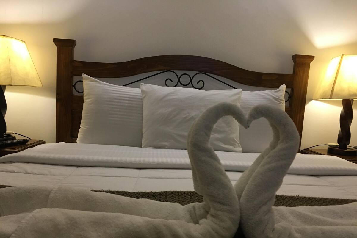 Down comforters, desk, rollaway beds (surcharge), WiFi (free)