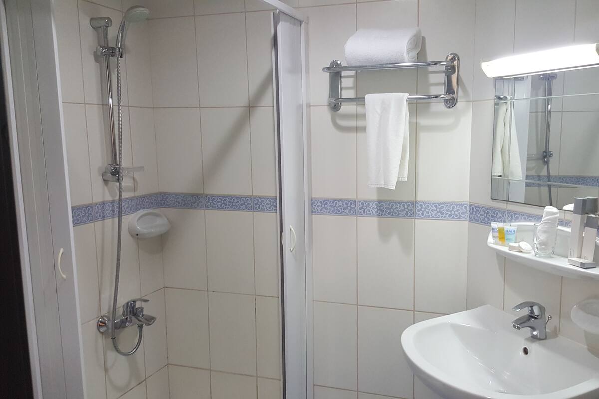 Standard Apartment, 1 Bedroom | Bathroom | Rainfall showerhead, designer toiletries, hair dryer, bathrobes