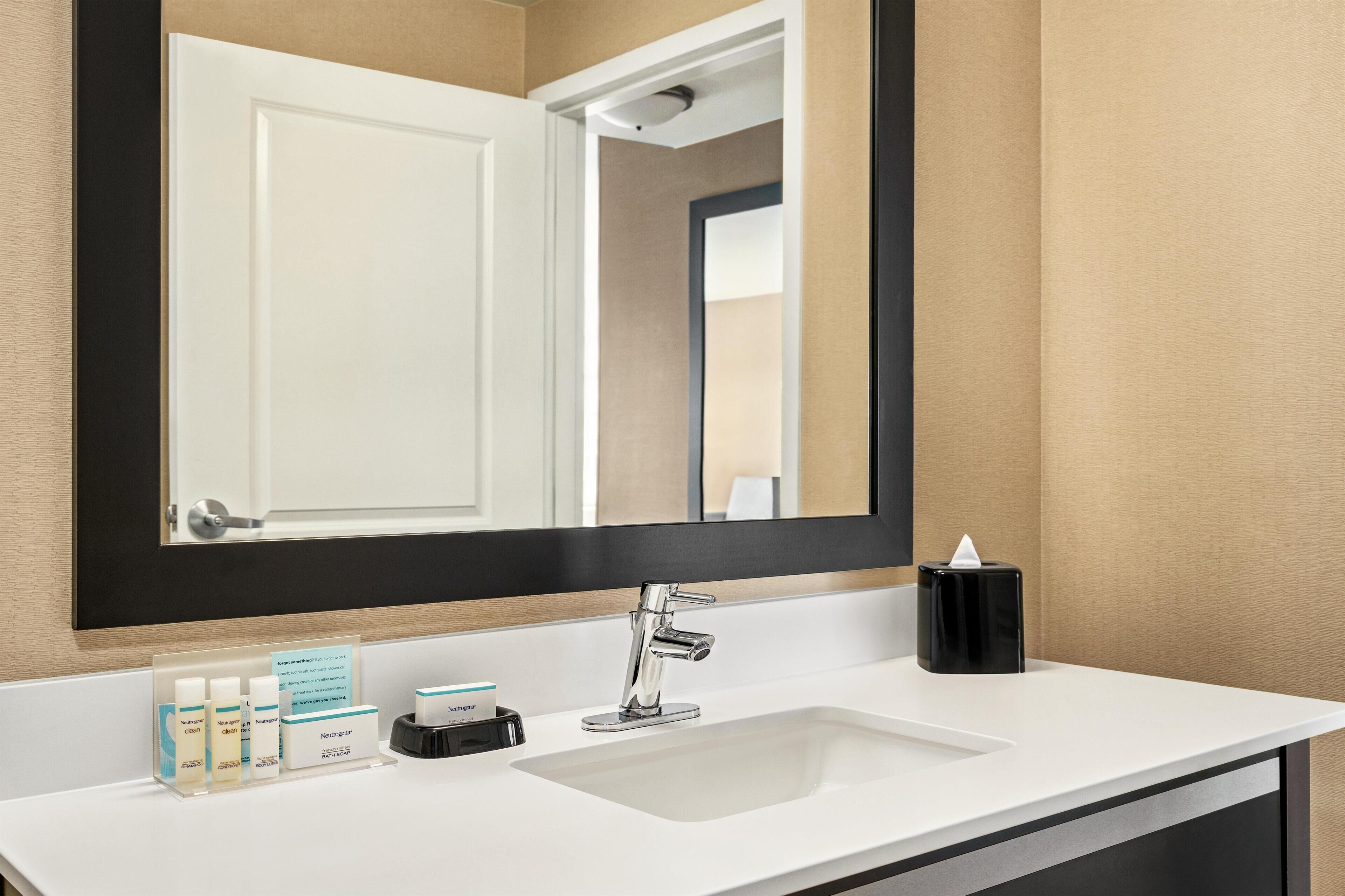 Free toiletries, hair dryer, towels, soap