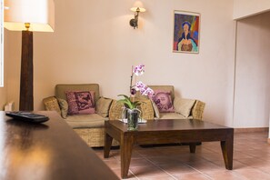 套房, 1 张双人床 | 起居区 | 平板电视