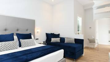 Deluxe-Doppel- oder -Zweibettzimmer | Hochwertige Bettwaren, Minibar, Zimmersafe, Schreibtisch