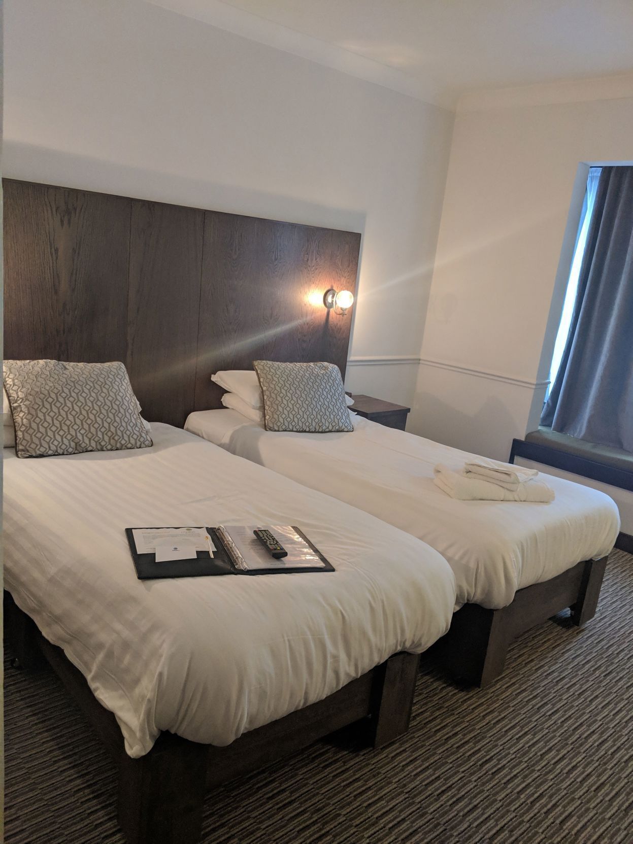 Select Comfort beds, desk, iron/ironing board, free WiFi