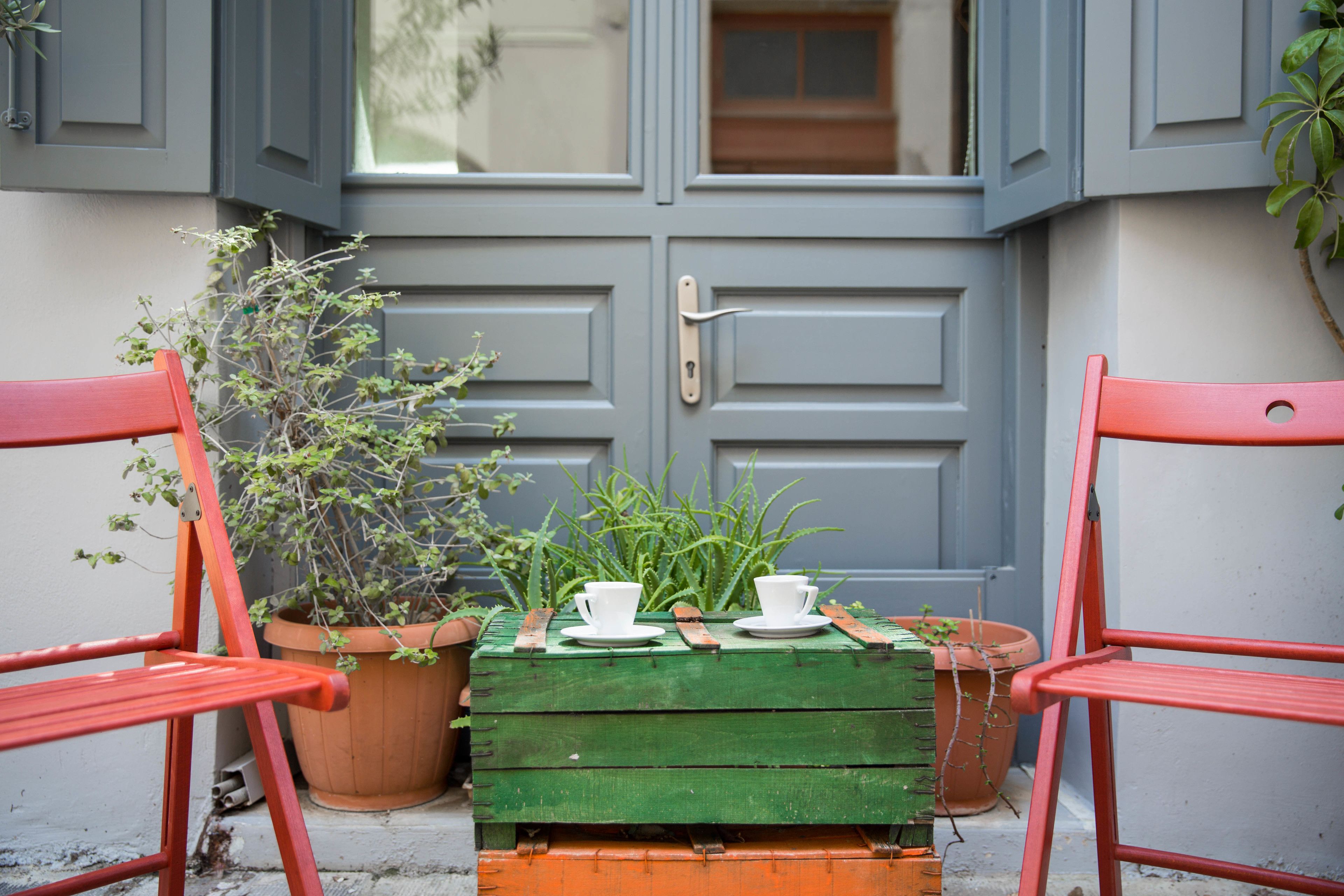 Habitación doble, planta baja (Groundfloor entrance,Amymone Building) | Terraza o patio