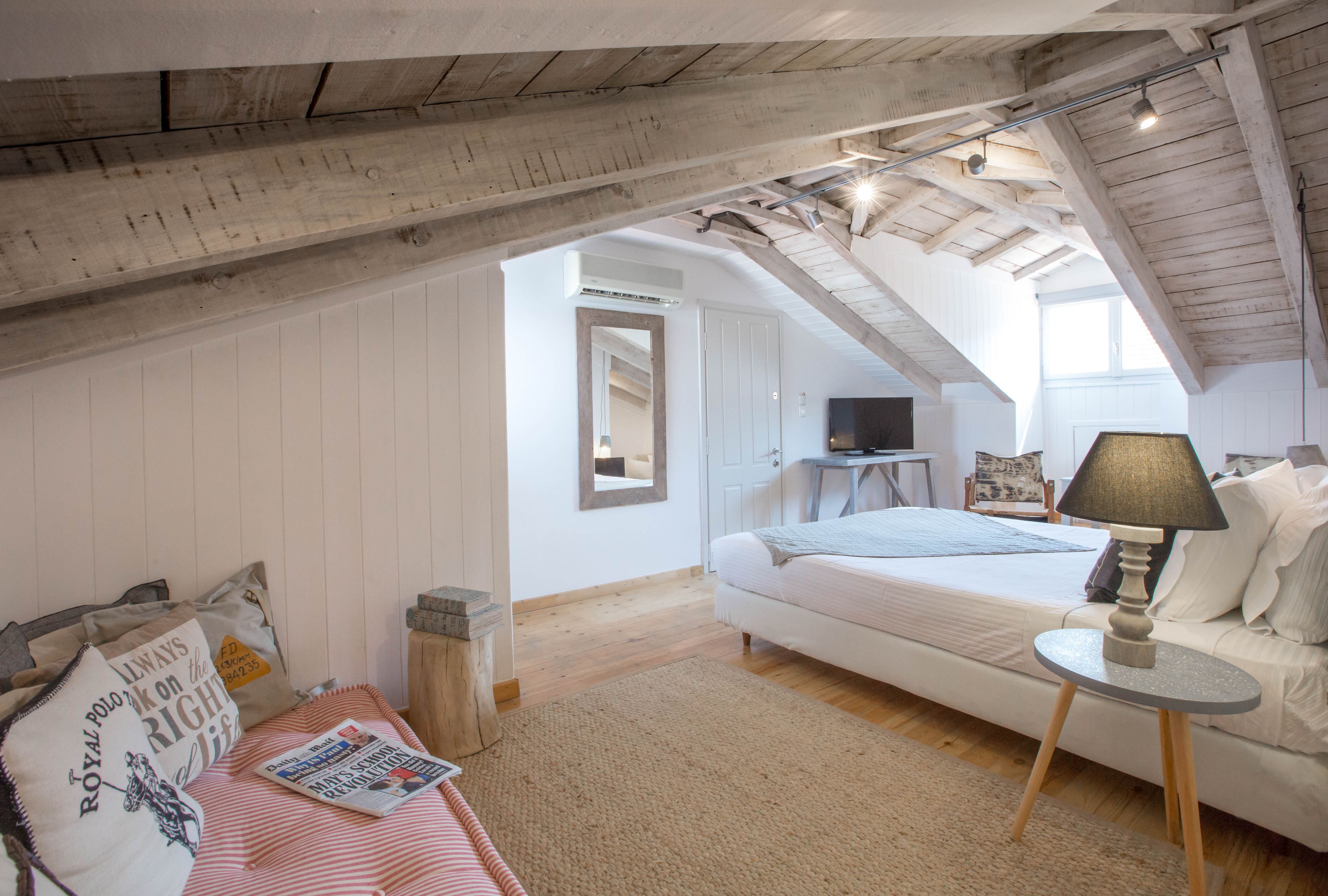 loft, partial sea view (amymone, 3rd floor, stair access only) | 1 bedroom, in-room safe, free wifi, bed sheets