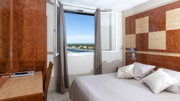 Desk, blackout drapes, free cribs/infant beds, free WiFi