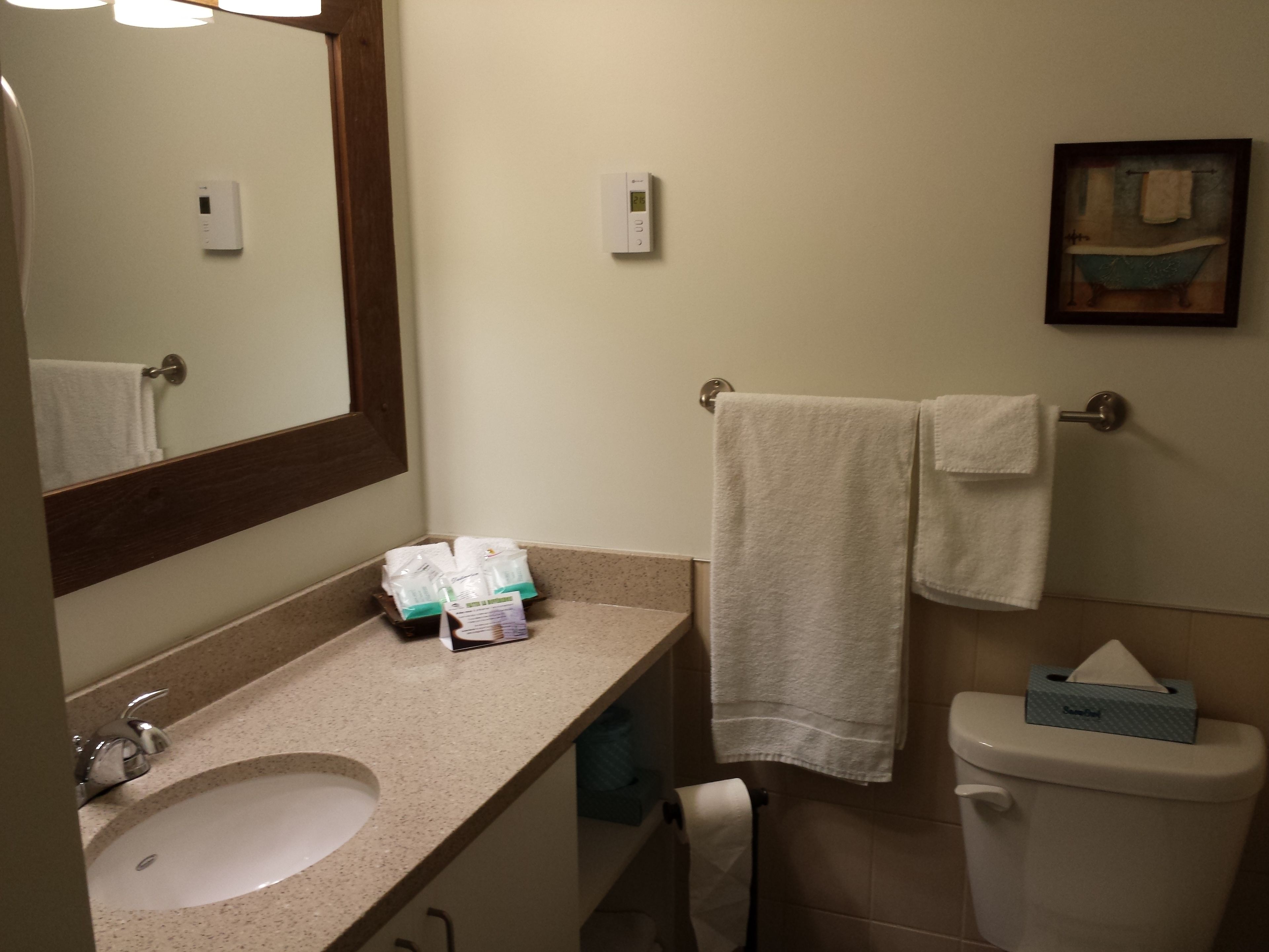 free toiletries, hair dryer, towels, soap