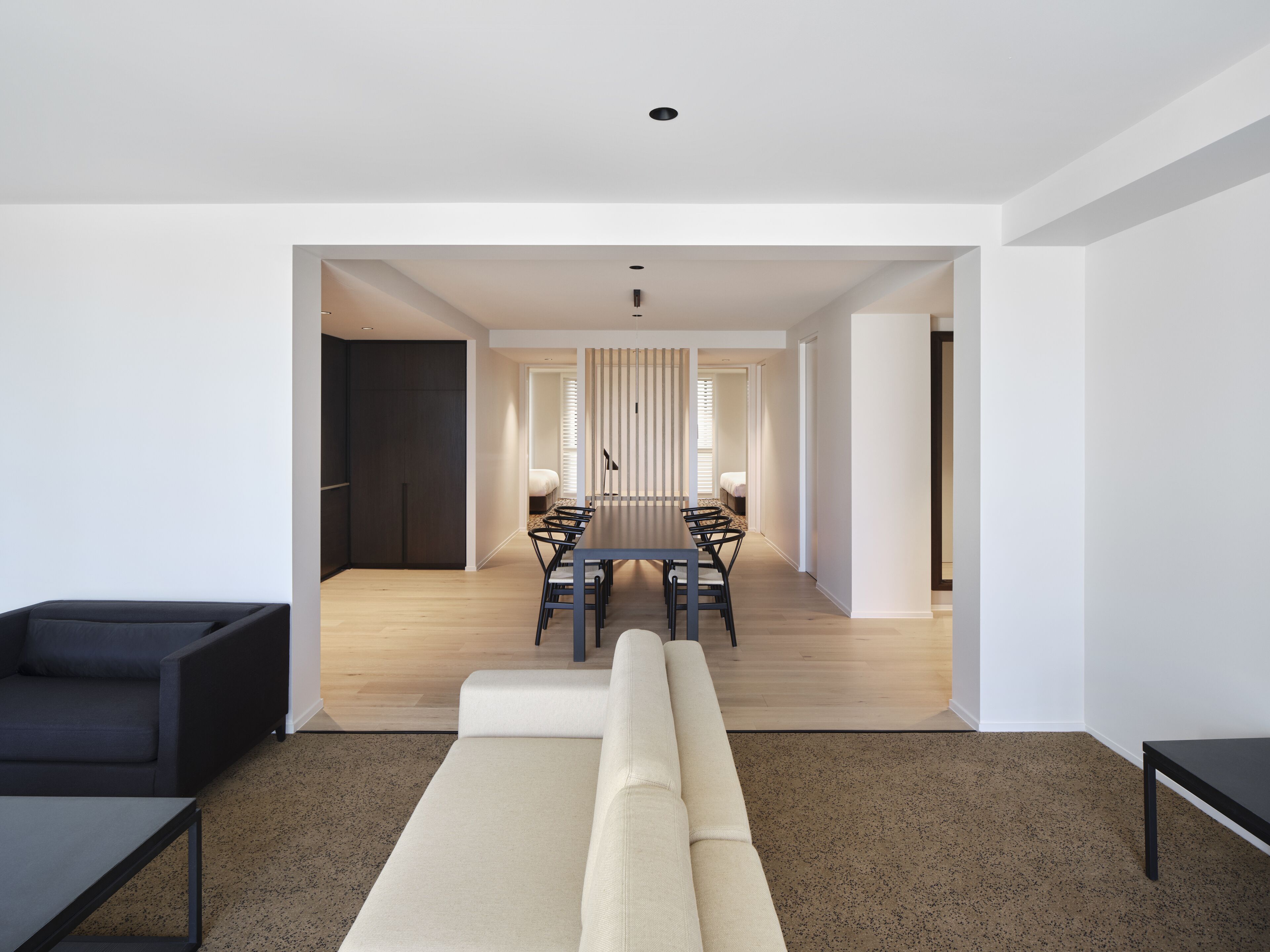 two bedroom residence (stair access only) | living area | 48-inch lcd tv with digital channels, tv