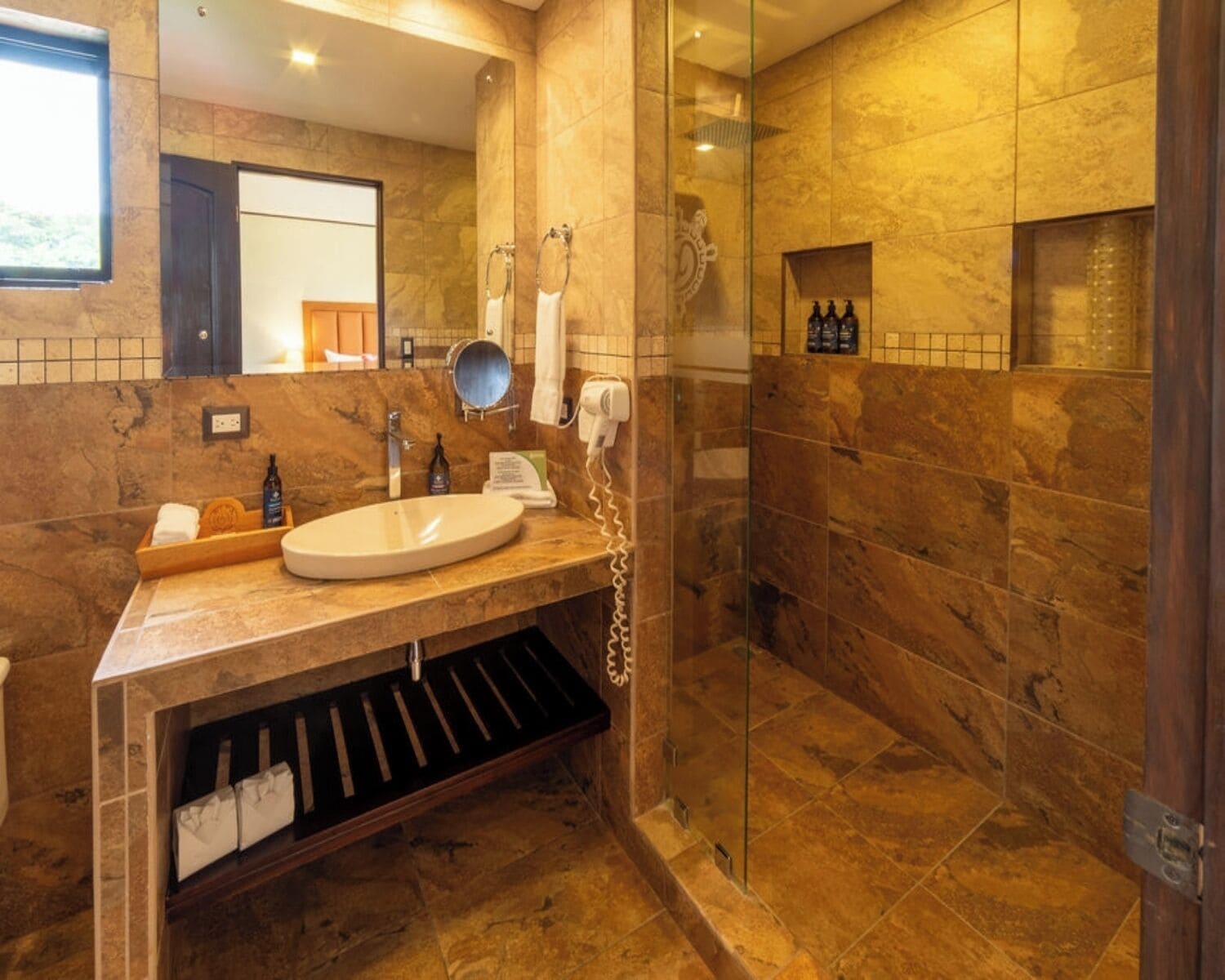 queztal 1 bed | bathroom | shower, eco-friendly toiletries, hair dryer, bathrobes