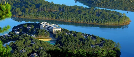 Outdoor banquet area