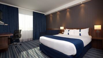 In-room safe, desk, laptop workspace, soundproofing