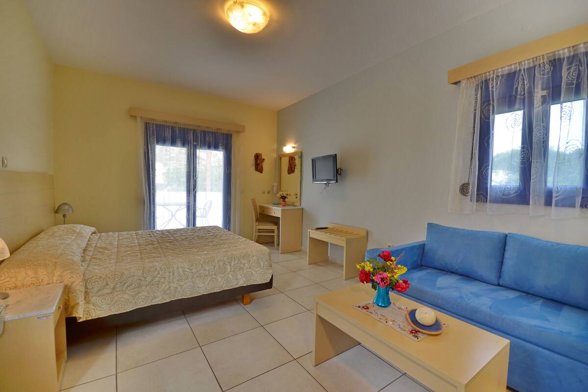 standard room | living area | flat-screen tv