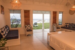 TV, DVD player, iPod dock, pay films