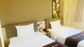 Desk, blackout drapes, free WiFi