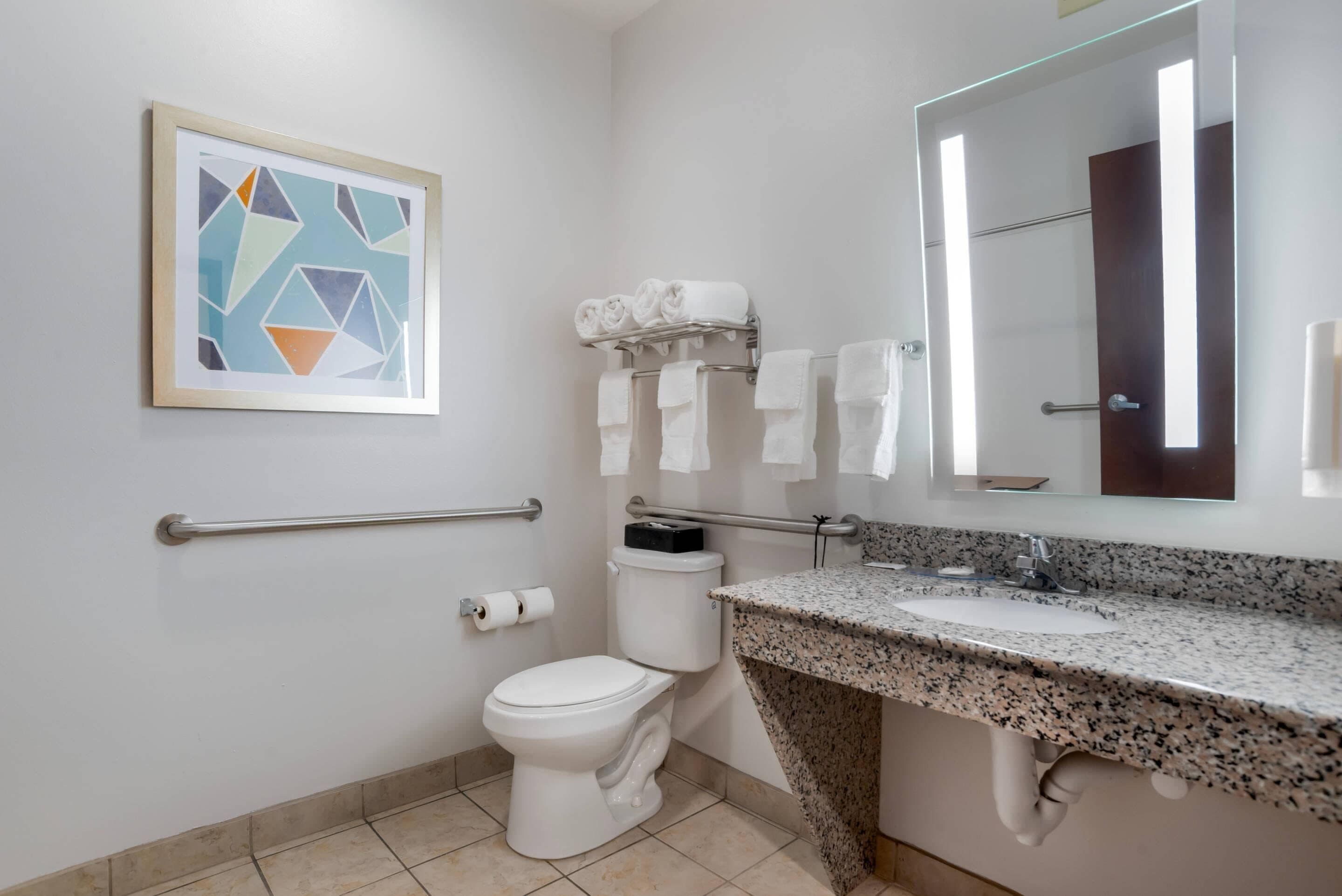 Room, 2 Queen Beds, Accessible, Non Smoking (Efficiency) | In-room safe, desk, blackout drapes, iron/ironing board