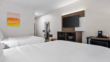 Room, 2 Queen Beds, Accessible, Non Smoking (Efficiency) | In-room safe, desk, blackout curtains, iron/ironing board
