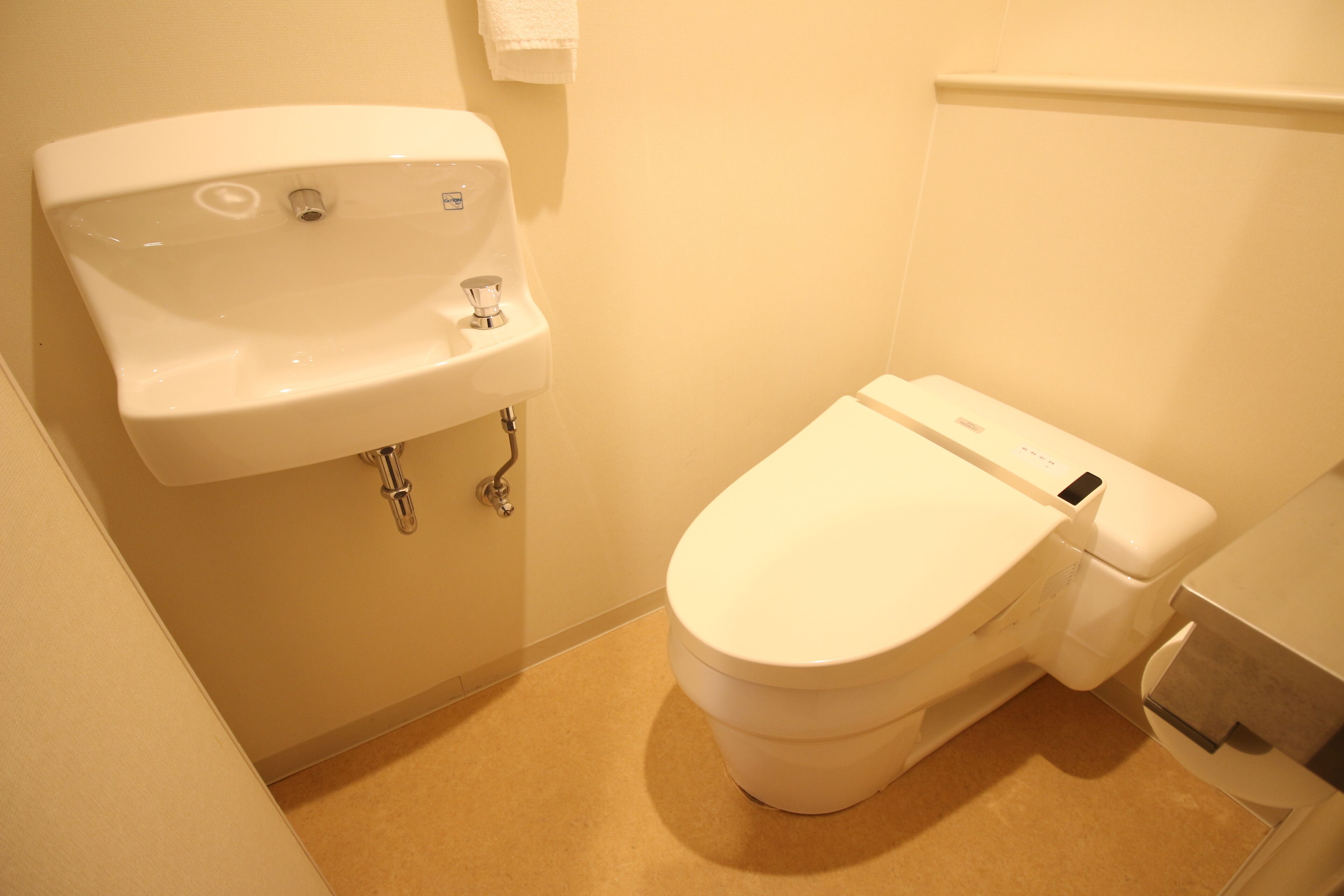 free toiletries, hair dryer, slippers, bidet