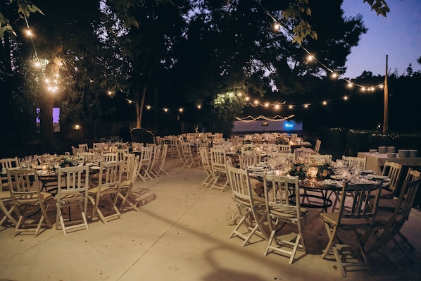 Outdoor wedding area